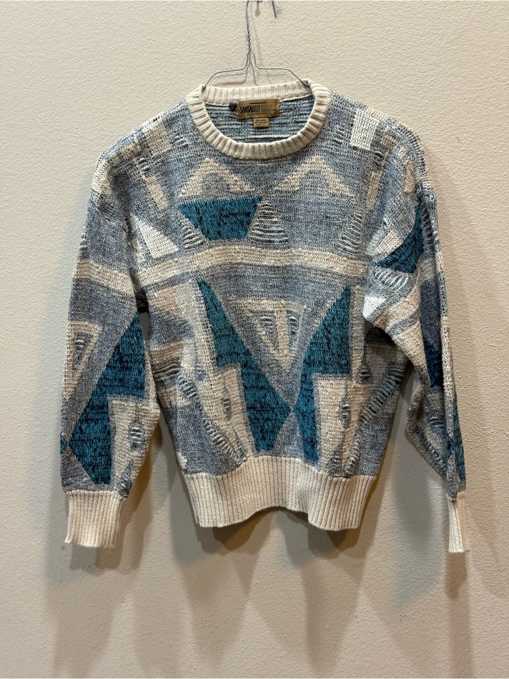 VINTAGE Sansabelt Designer Collection Sweater Mens Crew Neck Knit